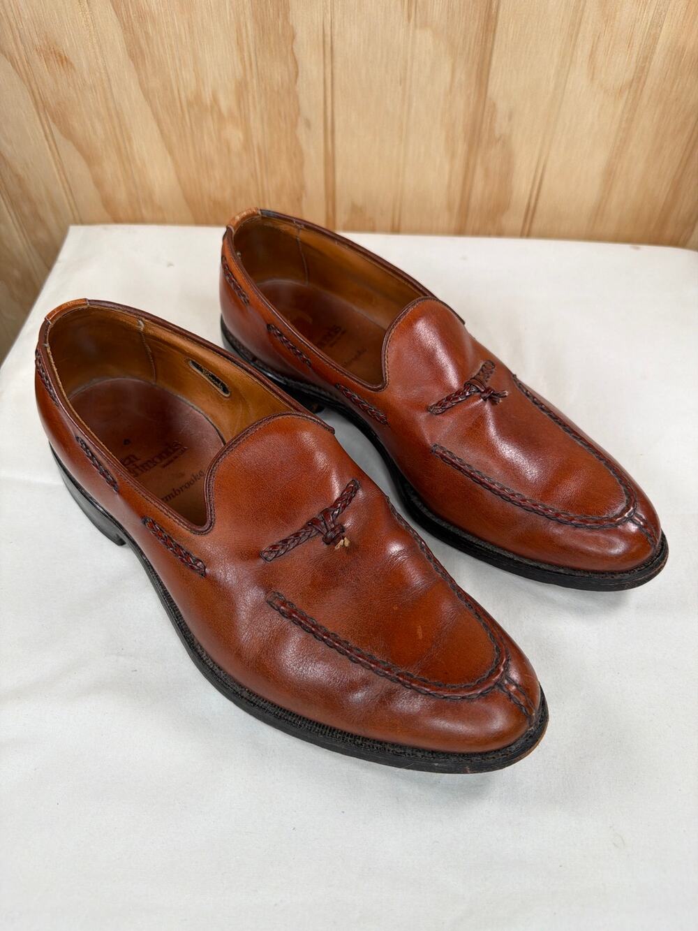 Allen Edmonds Pembroke Brown Leather Loafers Vintage Size 9 Office Business